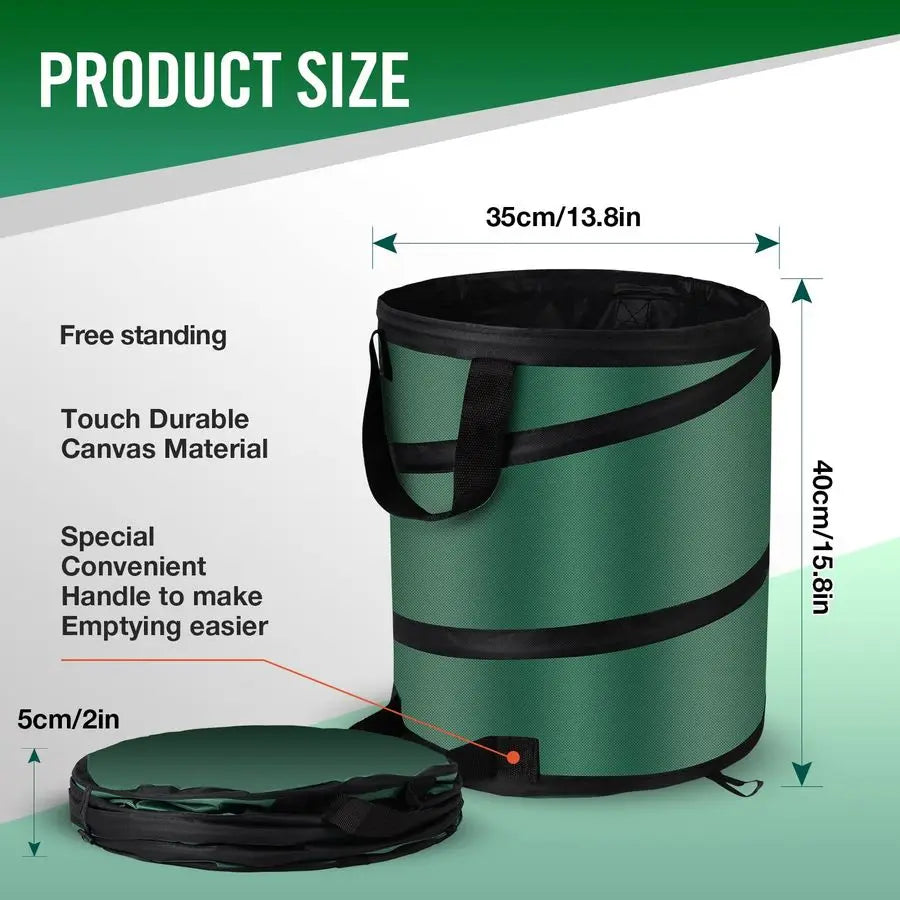 Up Trash Can and Recycling Bins, 14x16 in, Collapsible Camping, Outdoor.