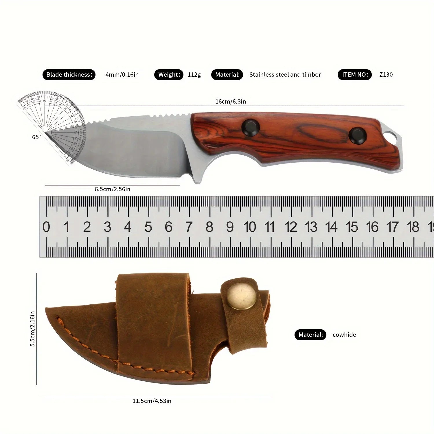 BM 15017 Hunt Hidden Canyon Hunter Fixed Knife 8Cr13Mov Blade Stabilized.
