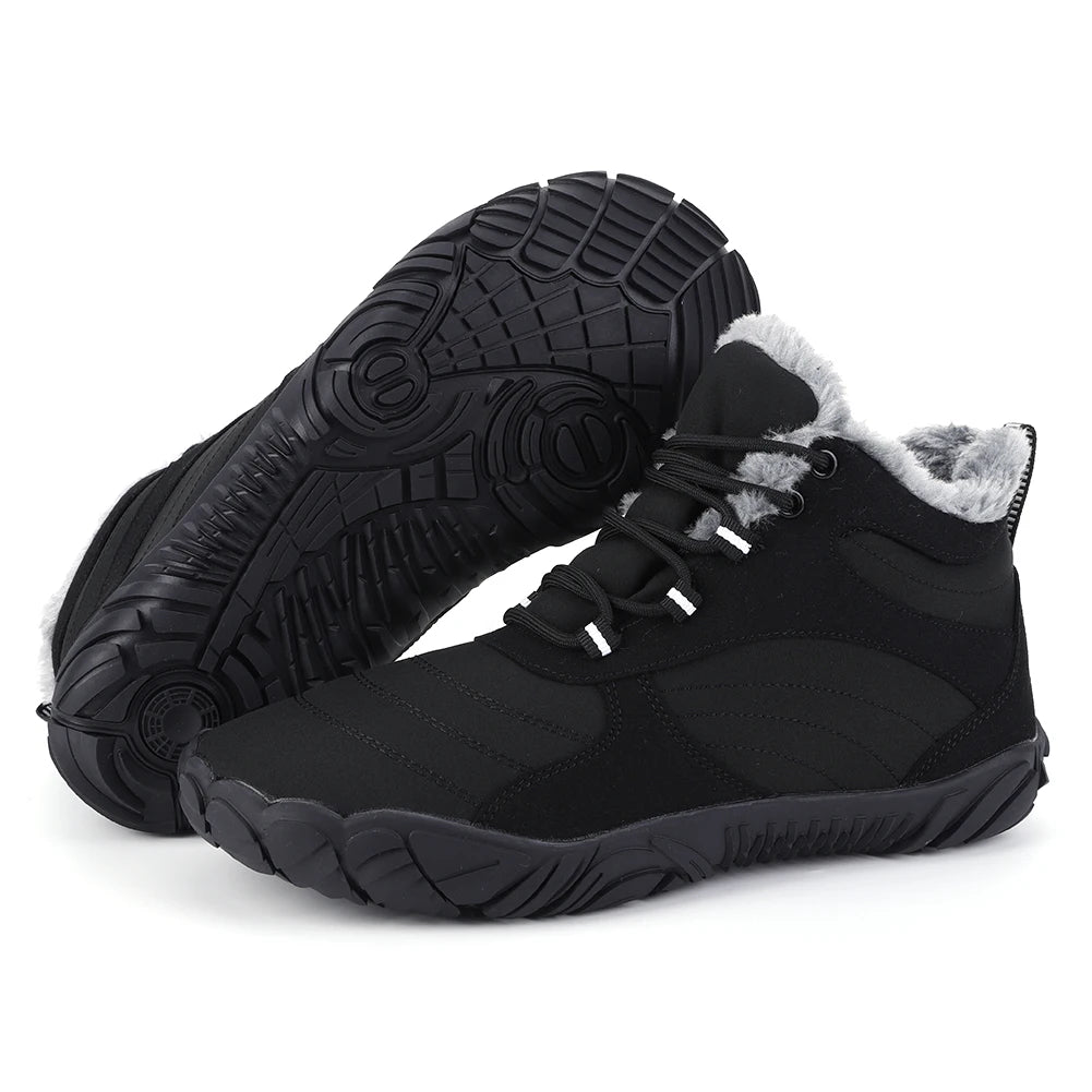 Winter Plush Boots Wide Toe Box Barefoot Shoes Non Slip Outdoor.