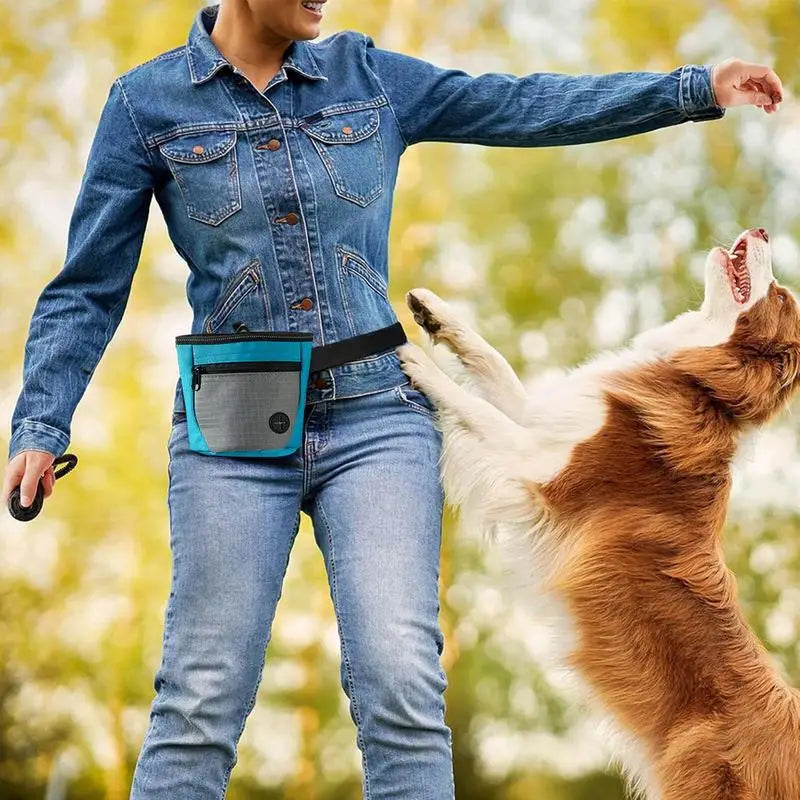 Dog Treat Pouch Magnetic Closure Puppy Training Waist Bag Puppies.