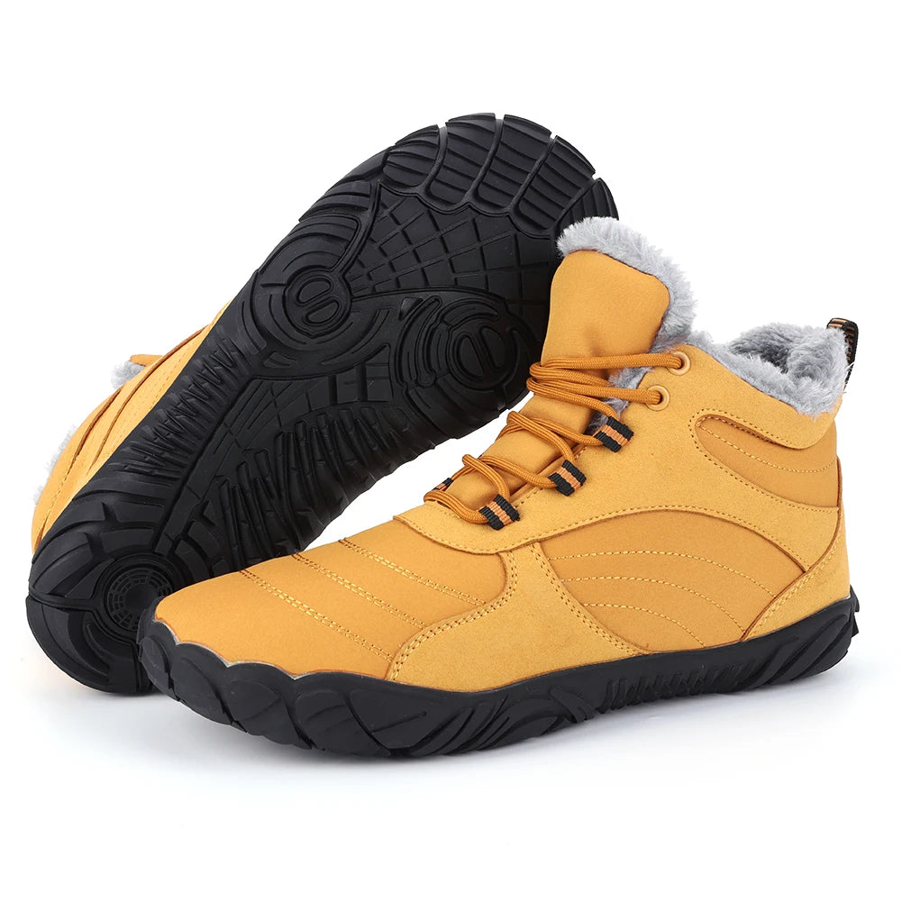 Winter Plush Boots Wide Toe Box Barefoot Shoes Non Slip Outdoor.