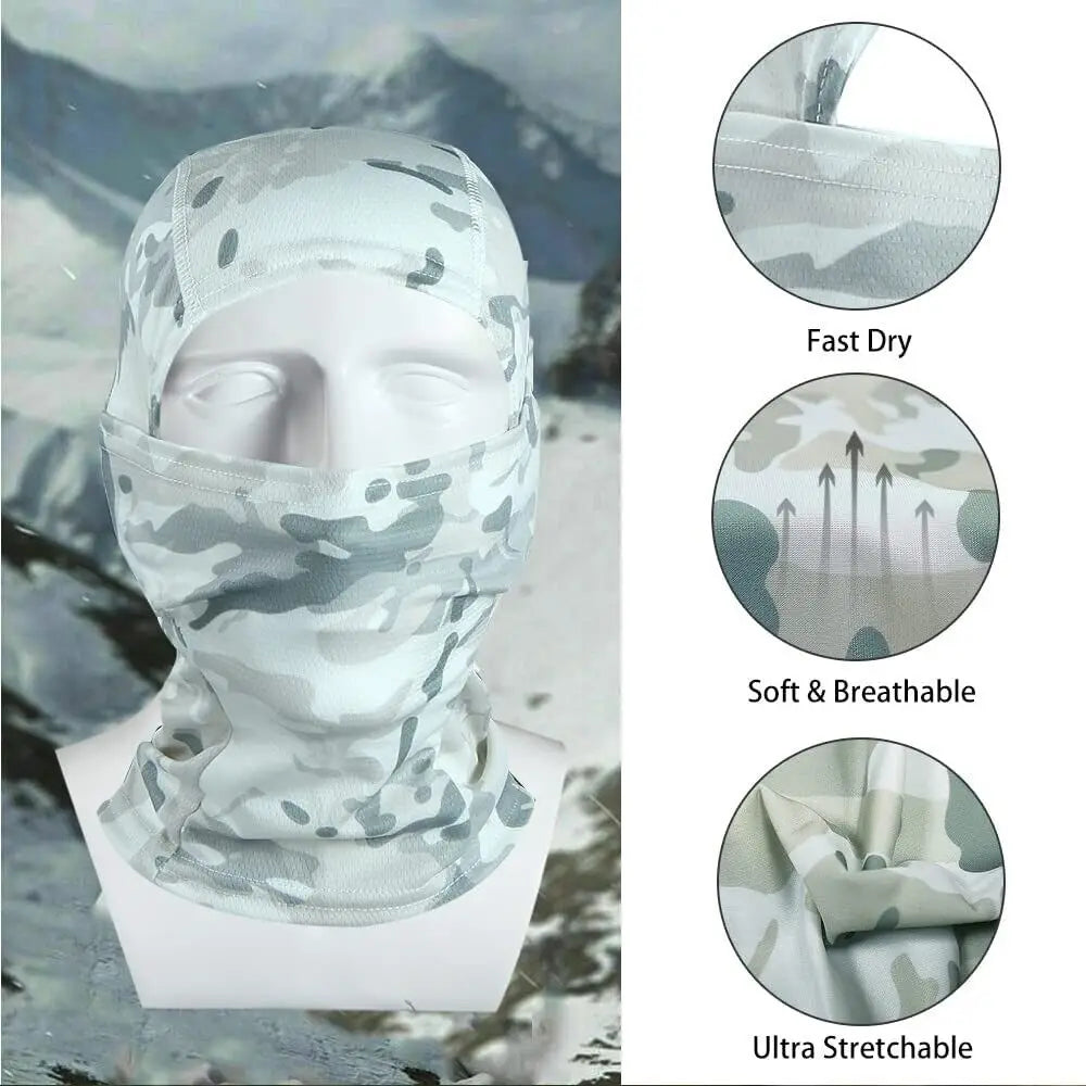 Balaclava Full Face Mask UV Protection Sun Hood Outdoor Hunting Military Tactical Masks for Men Women