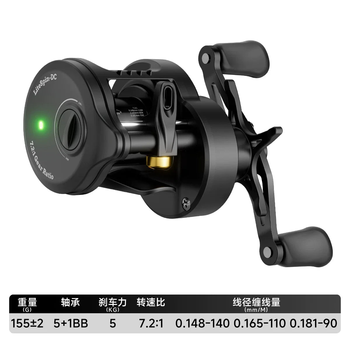 Hot Carbon Fiber Baitcasting Reel Ultra-Lightweight 5+1 Stainless Steel Bearings 7.2:1gear.