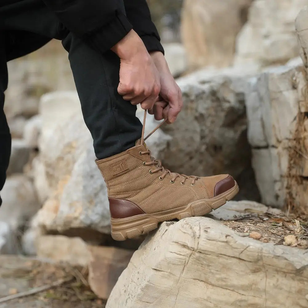 SUADEX Steel Toe Boots for Men Work Boots Indestructible Work Shoes.