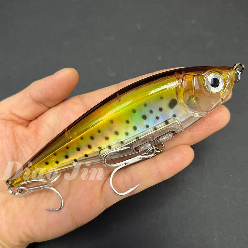 130mm 48g Pencil Fishing Lures Saltwater Trout Pesca Artificial Hard Twitchbait 3D Floating Wobblers for Twitch Fishing Supplies