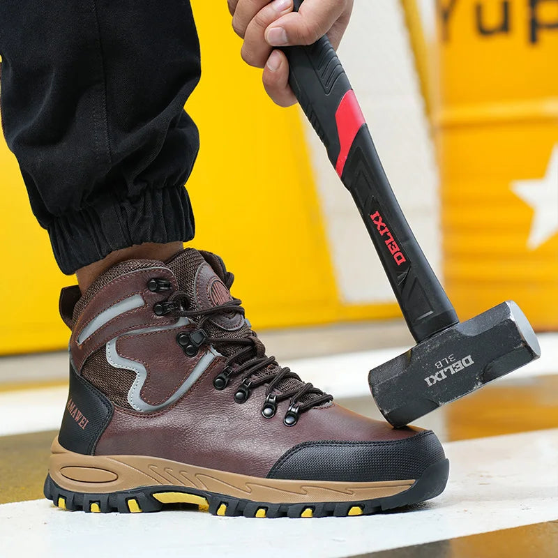 Widen Safety Boots Men Work Indestructible Shoes Climbing.