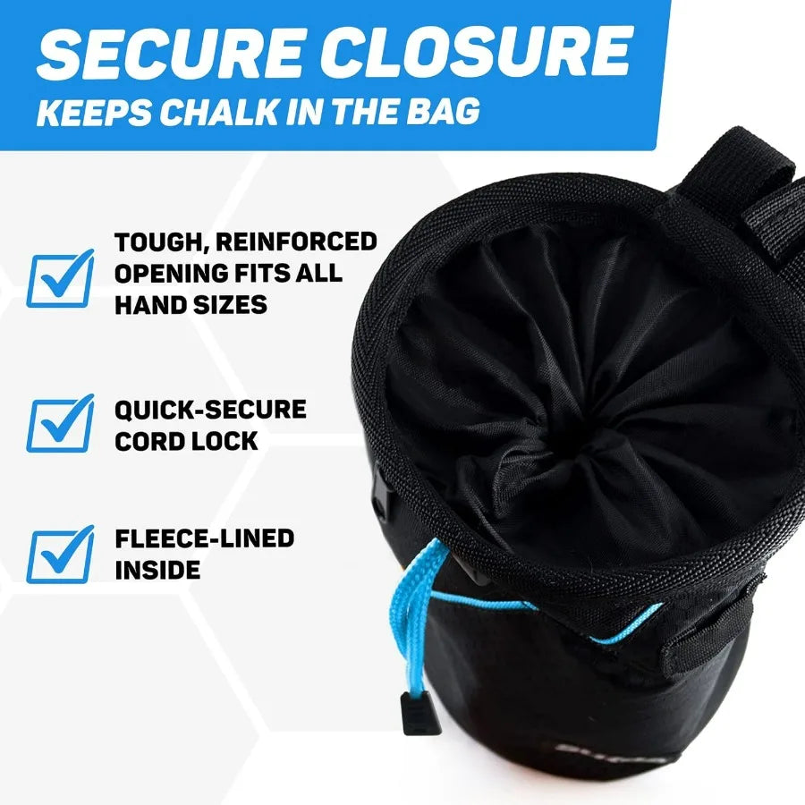 Rock Climbing Chalk Bag - Ideal for Bouldering and Wall Climbing