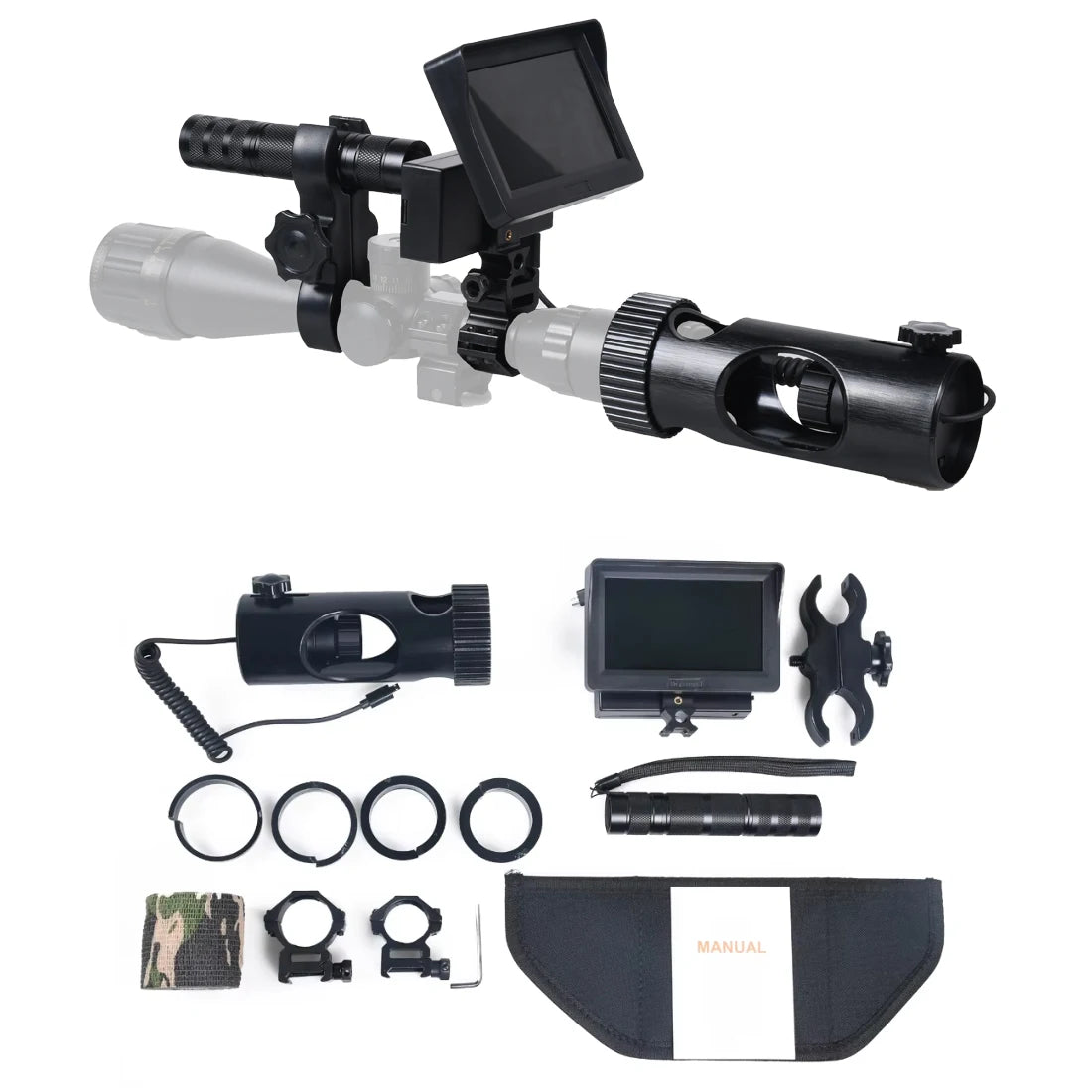 Digital Night Vision Riflescope - 850nm Infrared Scope with HD 720P Camera