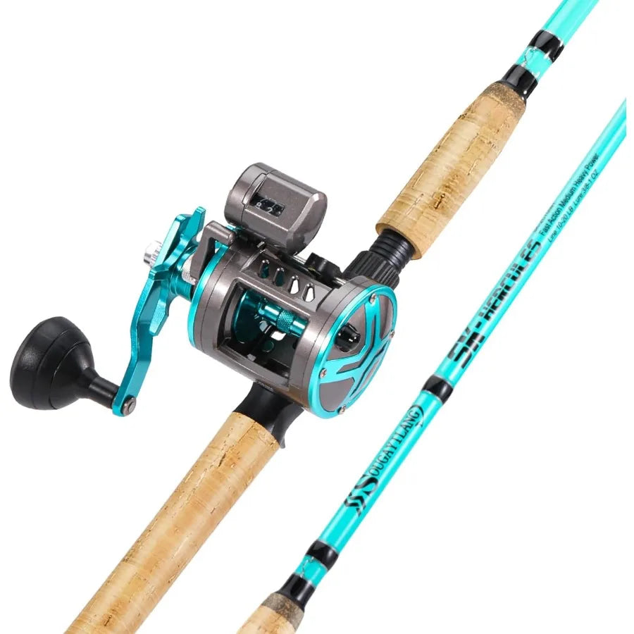 Medium Heavy Fishing Rod and Reel Combo - Catfish Angling Set