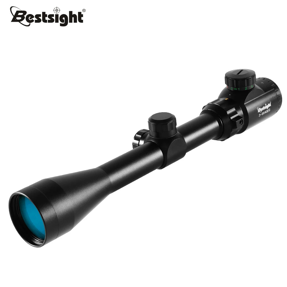 Riflescope 3-9x40 Rifle Sniper Scope Red or Green Illuminated Optical with Mounts.