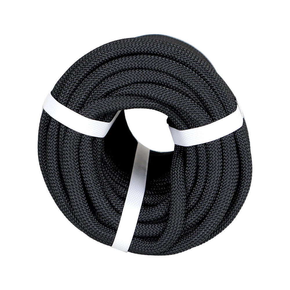 High Strength 3520lbs 3/8 Inch Polyester Rope 100Ft Black-for Tree Climbing Rigging, Arborist