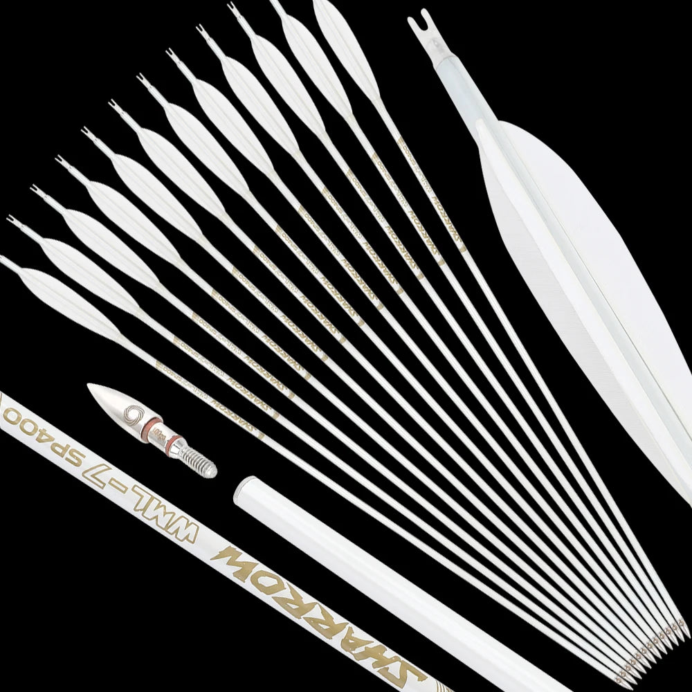 6pcs 32inch Archery Pure Carbon Arrow Spine 500 Shaft +/- 0.003.