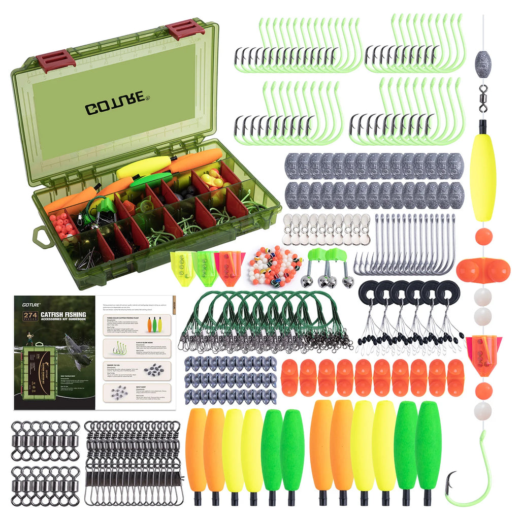 Goture Catfish Rig DIY Making Kit Bank Fishing Catfishing Tackle Catfish.