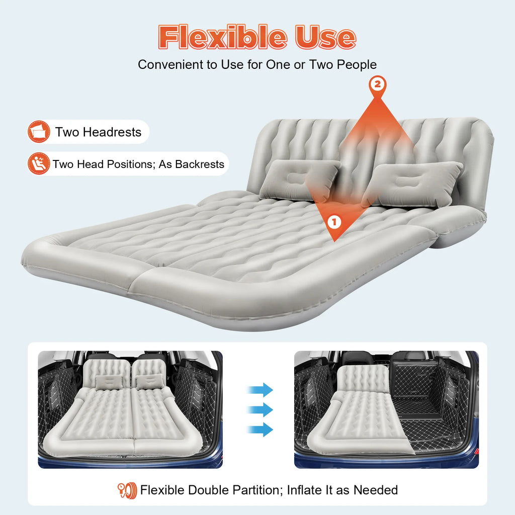 SUV Air Mattress w/ Air Pump, Inflatable Car Mattress for Trunk.