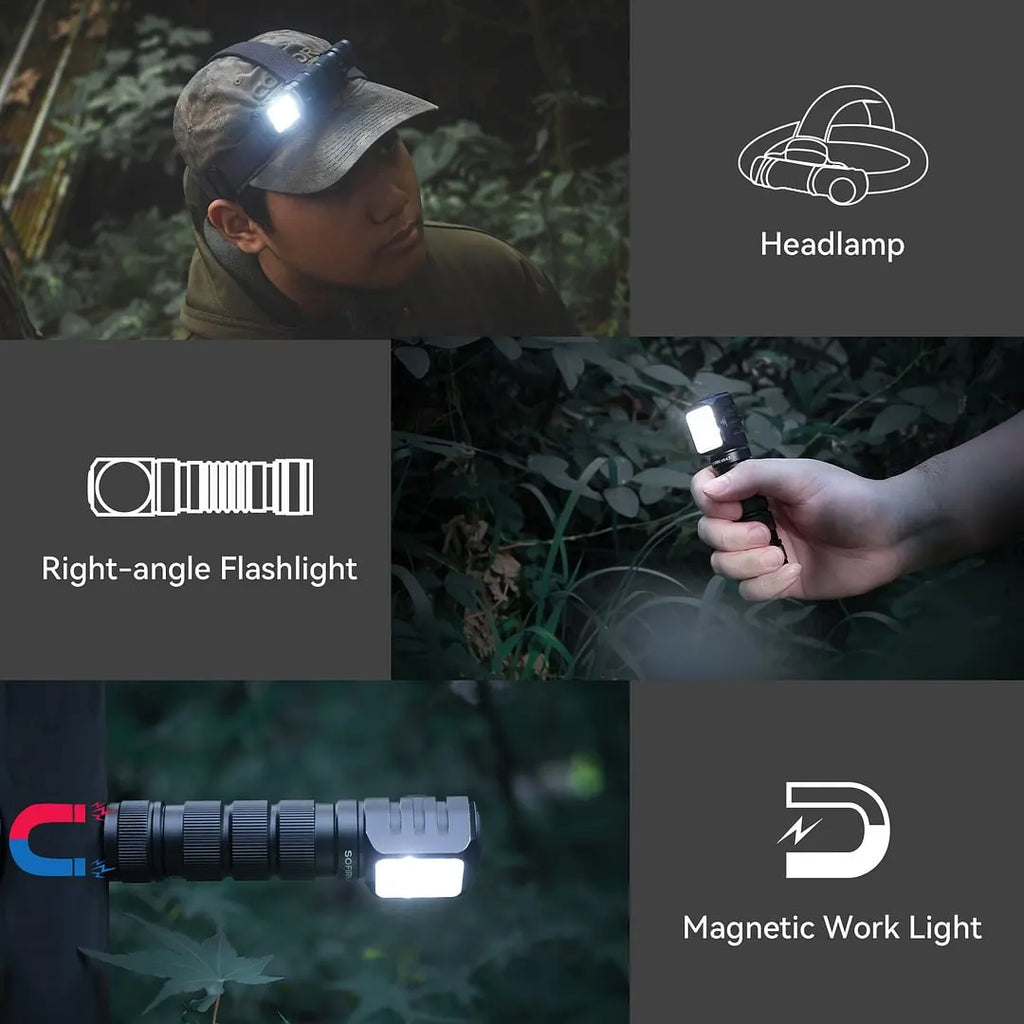 SOFIRN HS42 Headlamp 2100lm 18650 EDC USB C Rechargeable with Power Bank Flashlight Magnetic for Camping