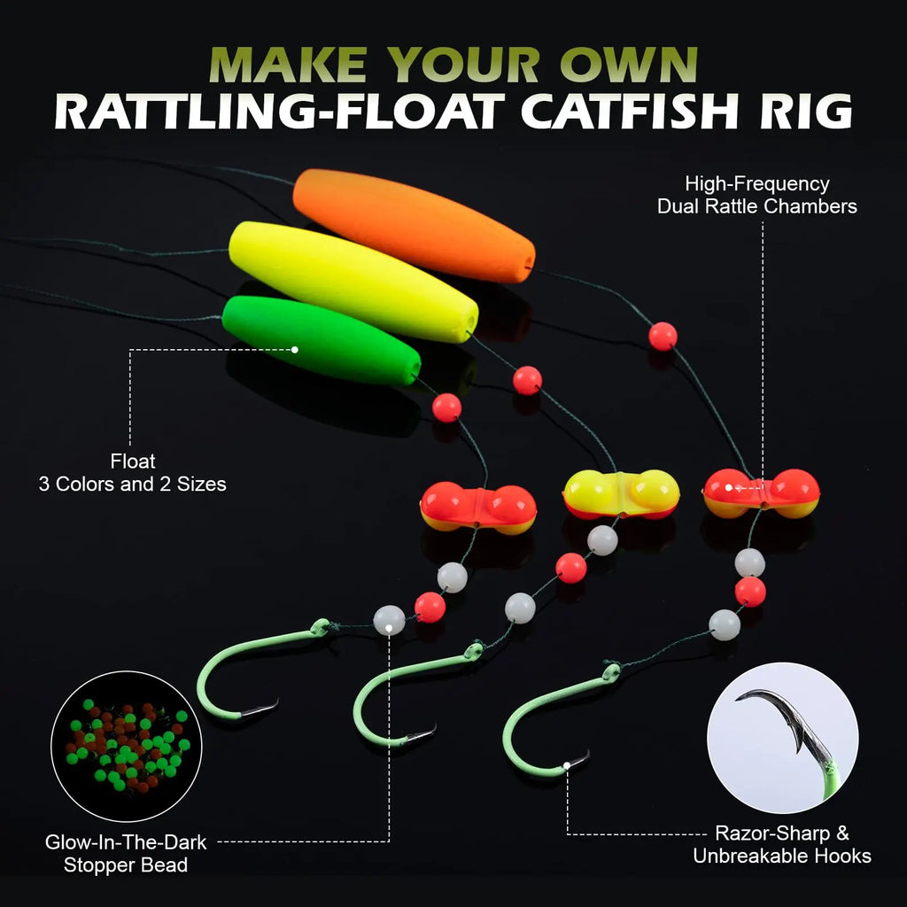 Goture Catfish Rig DIY Making Kit Bank Fishing Catfishing Tackle Catfish.