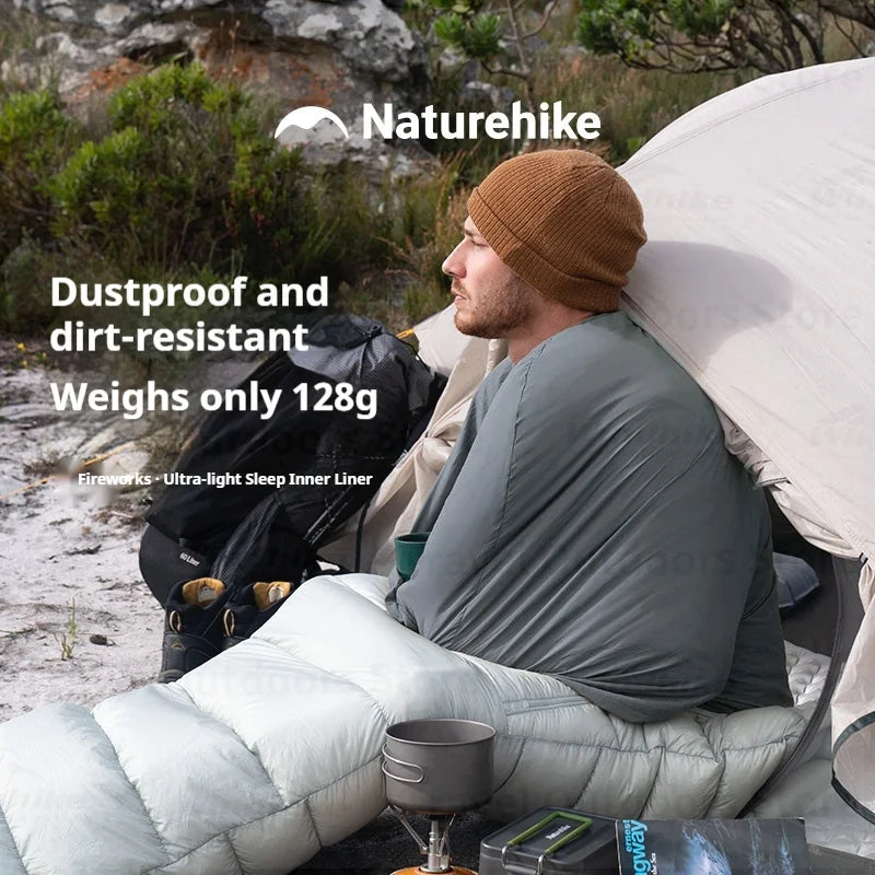 Naturehike Sleeping Bag Liner 128g Ultralight Single Stretch Envelope Soft Style.