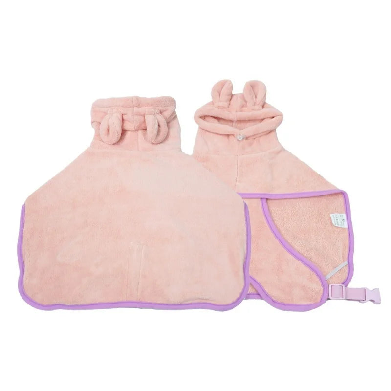 Dog Bathrobe Super Absorbent Pet Towel Bathrobe Bath Towels Quick-Drying Microfiber.