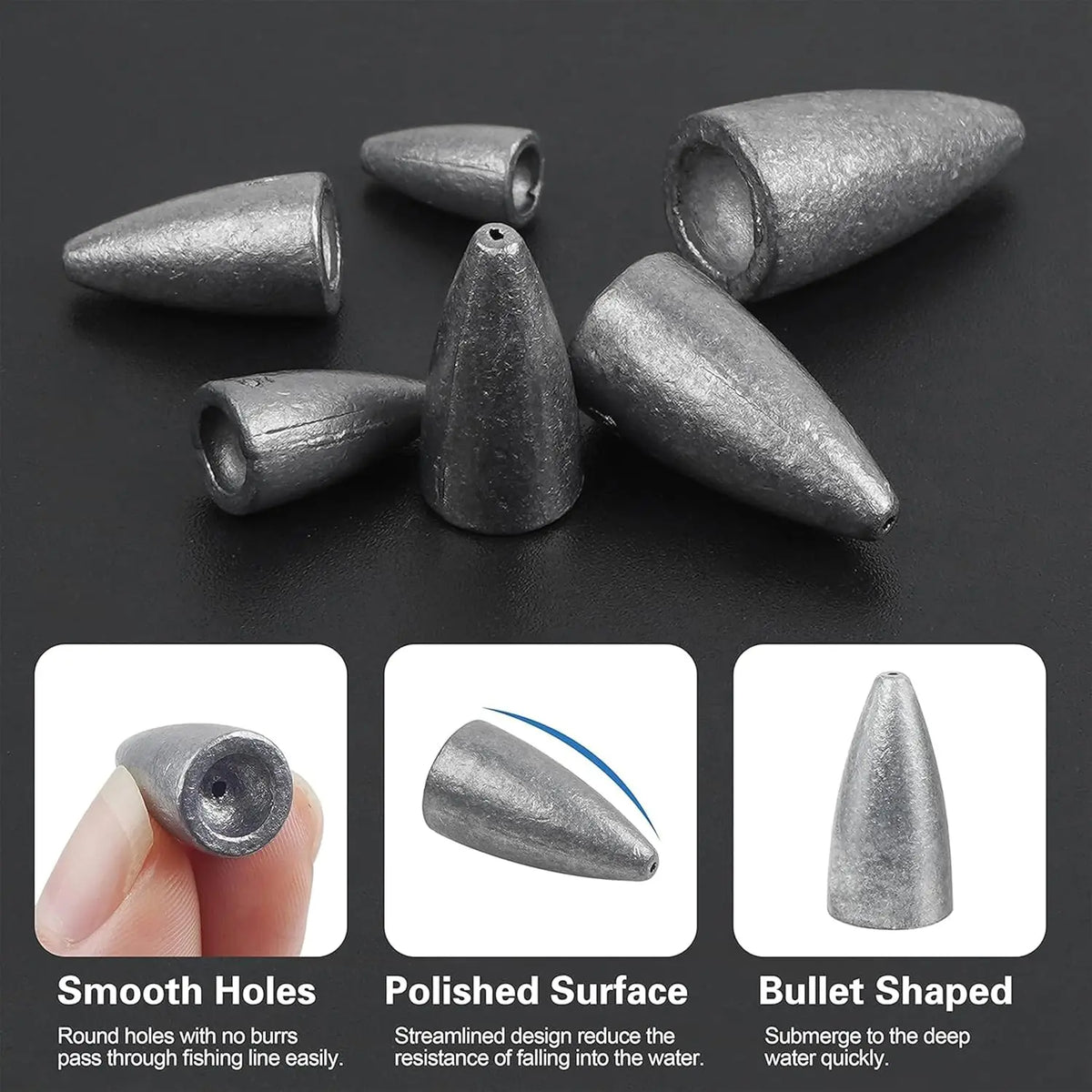81pcs Fishing Weight Sinkers Kit with Tackle Box, Assorted Drop Bass Split Shot Coin Weights for Saltwater Casting