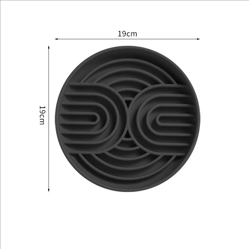Silicone Dog Bowl Slow Feeder with Suction Cup & Licking Pad