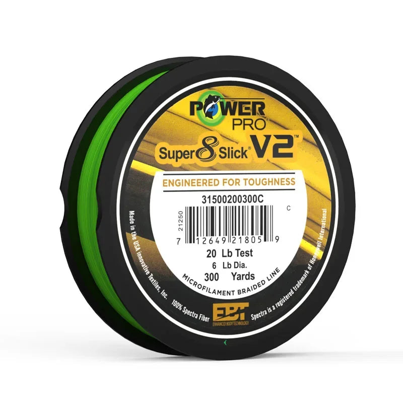 Power Pro SSV2 Braided Fishing Line – 300yds, 10–80lb | USA PE Braid for Catfish & Saltwater