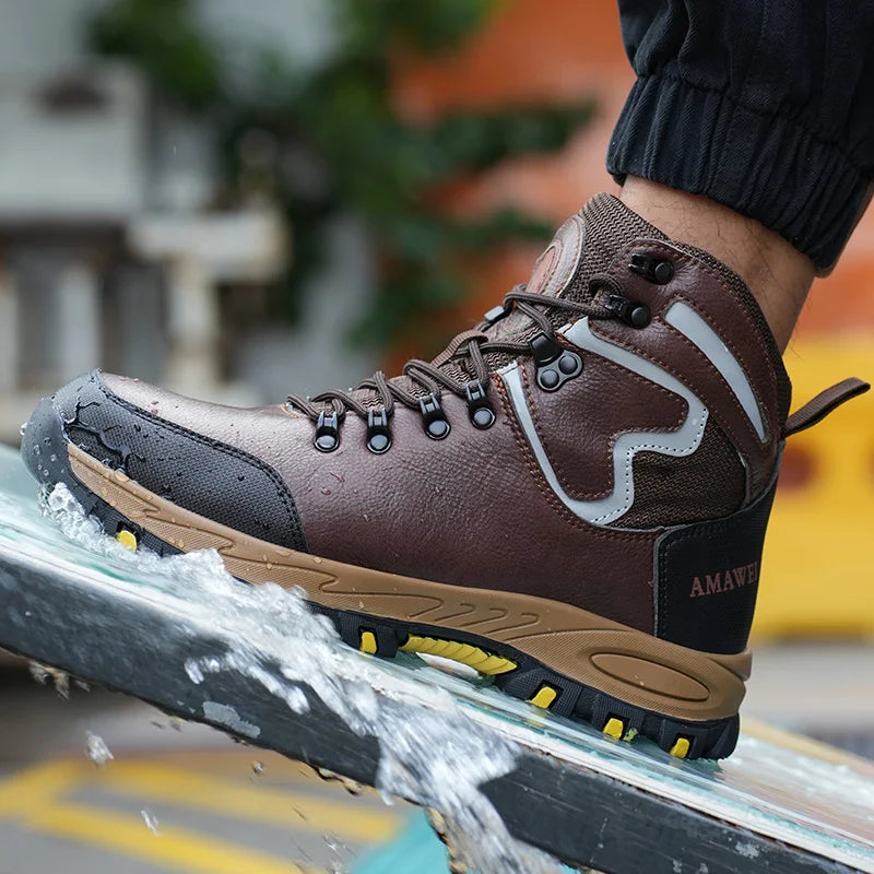 Widen Safety Boots Men Work Indestructible Shoes Climbing.
