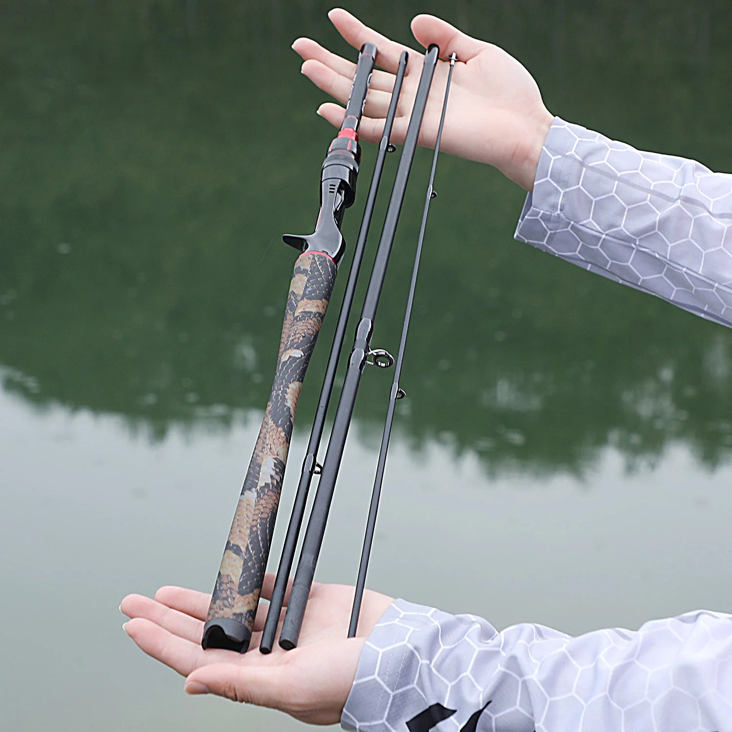 Casting Fishing Rod Ultralight Weight Carbon Fiber for Travel Freshwater Fishing