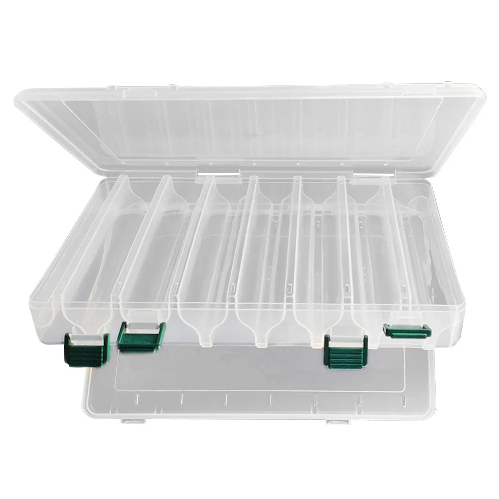 14 Grid Fishing Lure Box Large Capacity Double Sided Fishing Storage.