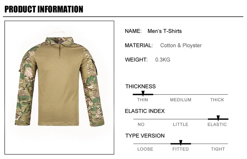 Outdoor Hiking T-Shirts Men CP Camouflage