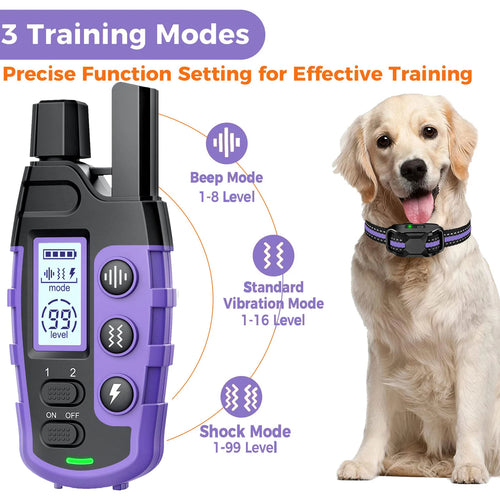 3300Ft Electric Dog Training Collar Remote Control Waterproof Pet Behavior.