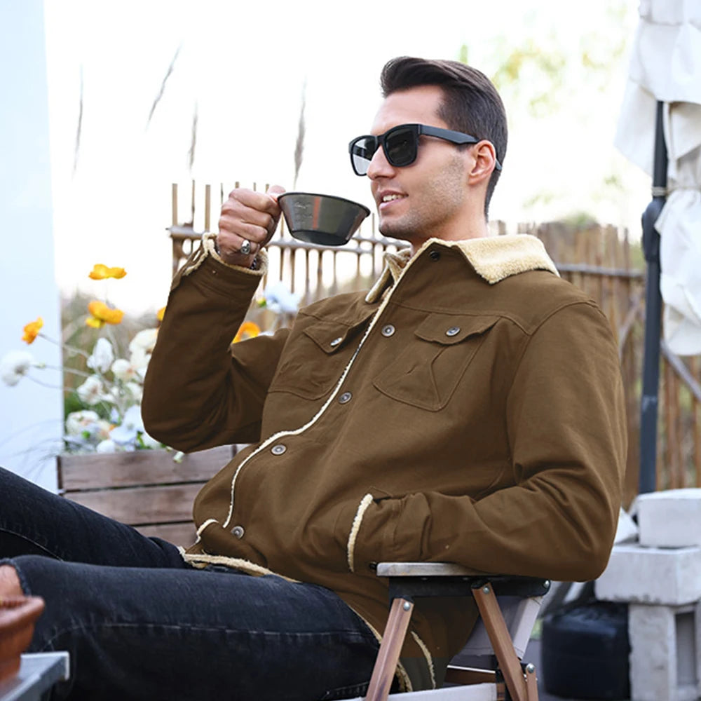 Men's Jackets Winter Warm Waterproof Fleece Lined High Quality Multi-color Coat Comfortable.