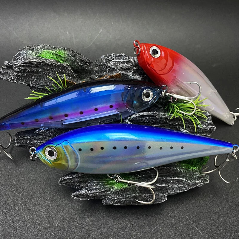 130mm 48g Pencil Fishing Lures Saltwater Trout Pesca Artificial Hard Twitchbait 3D Floating Wobblers for Twitch Fishing Supplies