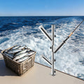 Stainless Steel 3-Tube Rod Holder — Heavy Duty Bank & Boat Fishing Rod Rest