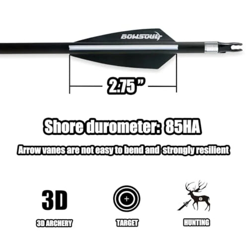 30inch Hunting Carbon Archery Arrows with 2.75 High Hardness Vanes.