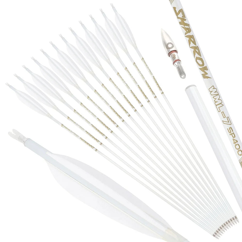 6pcs 32inch Archery Pure Carbon Arrow Spine 500 Shaft +/- 0.003.