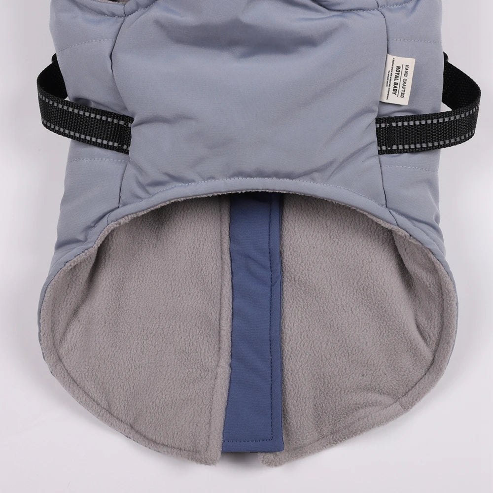 Winter Pet Dog Jacket With Harness Warm Dog Clothes For Labrador Waterproof Big Dog.