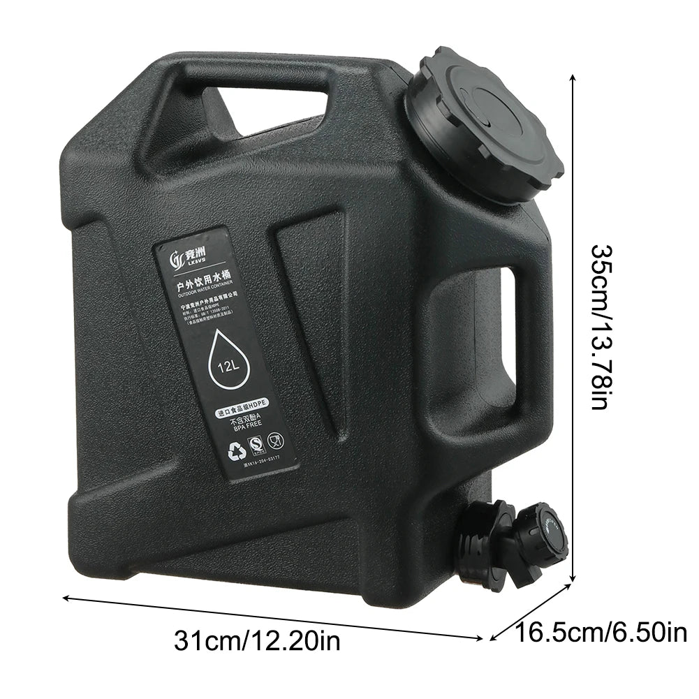 10/11/12L Drinking Water Container with Spigot Leakproof Camping Water.