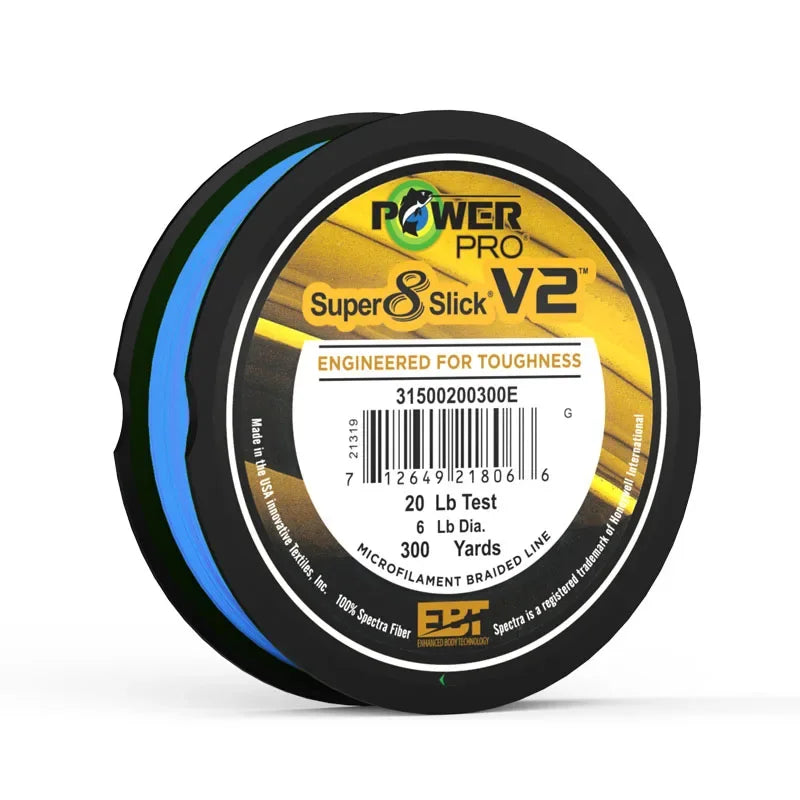 Power Pro SSV2 Braided Fishing Line – 300yds, 10–80lb | USA PE Braid for Catfish & Saltwater