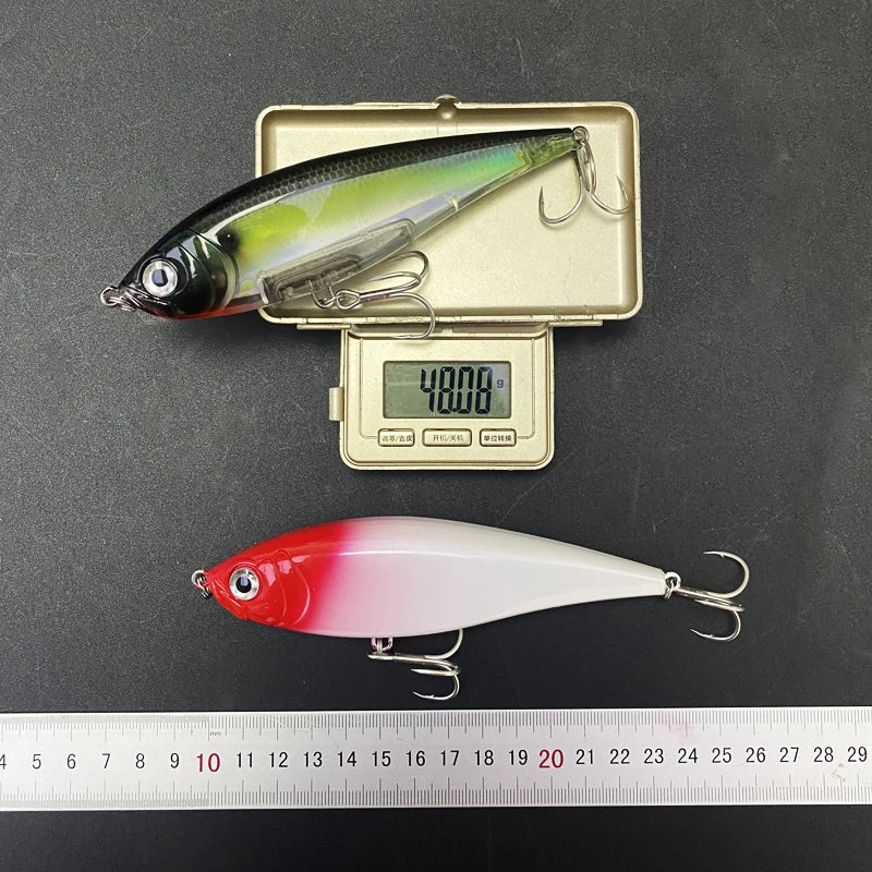 130mm 48g Pencil Fishing Lures Saltwater Trout Pesca Artificial Hard Twitchbait 3D Floating Wobblers for Twitch Fishing Supplies