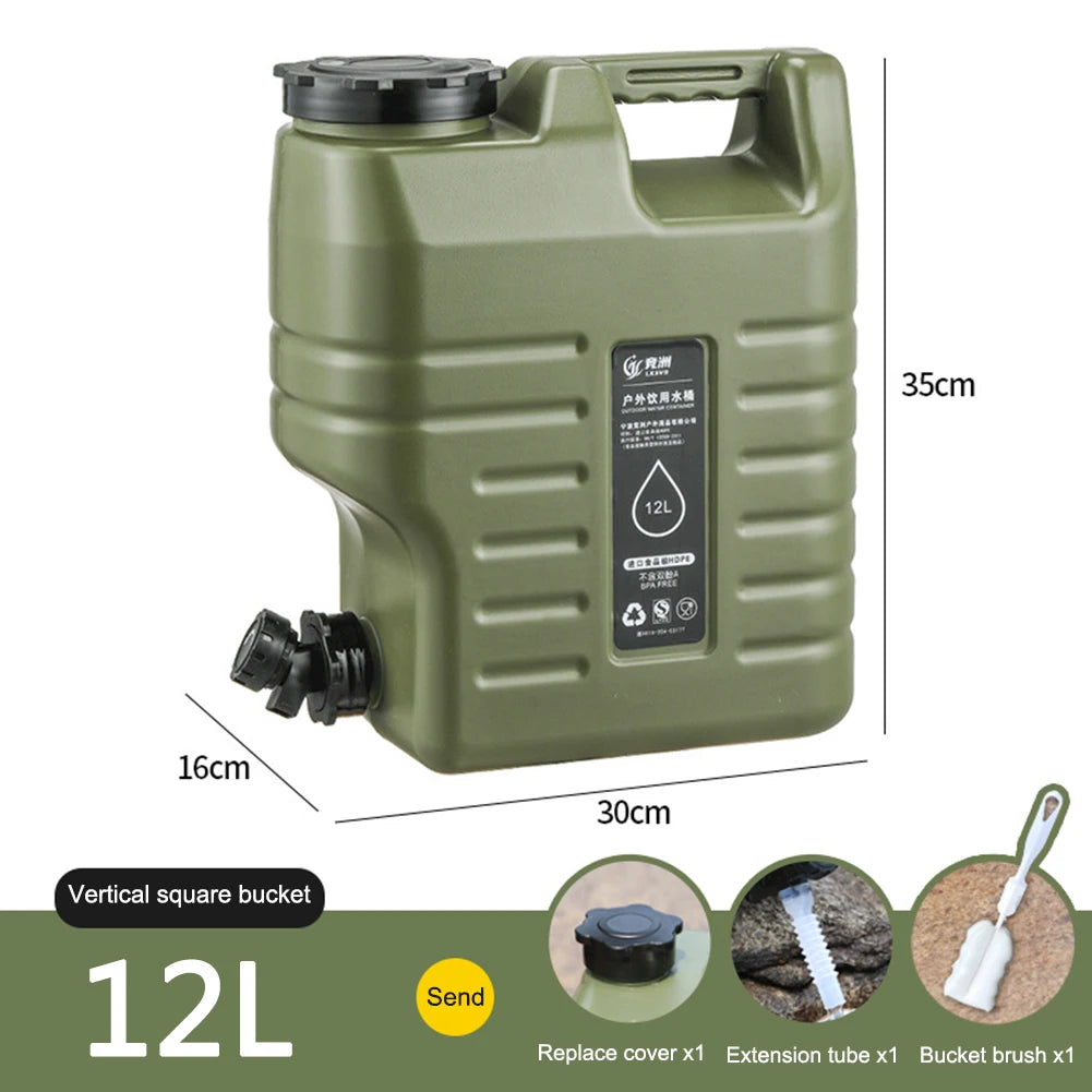 10/11/12L Drinking Water Container with Spigot Leakproof Camping Water.