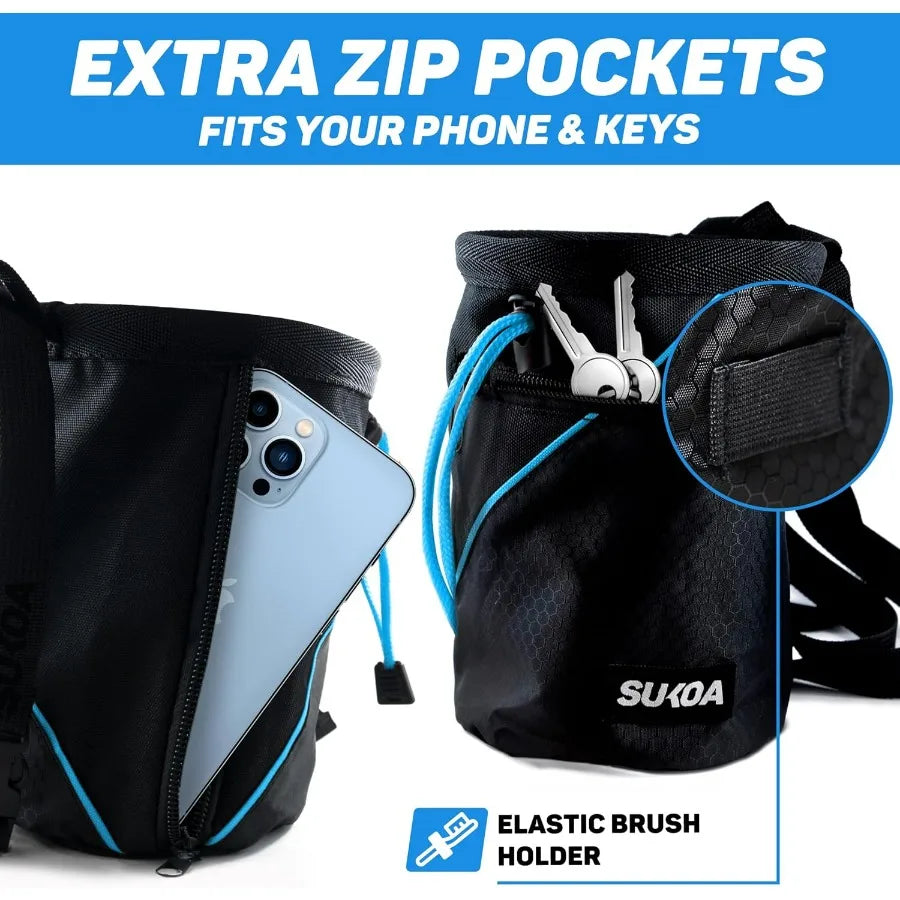 Rock Climbing Chalk Bag - Ideal for Bouldering and Wall Climbing