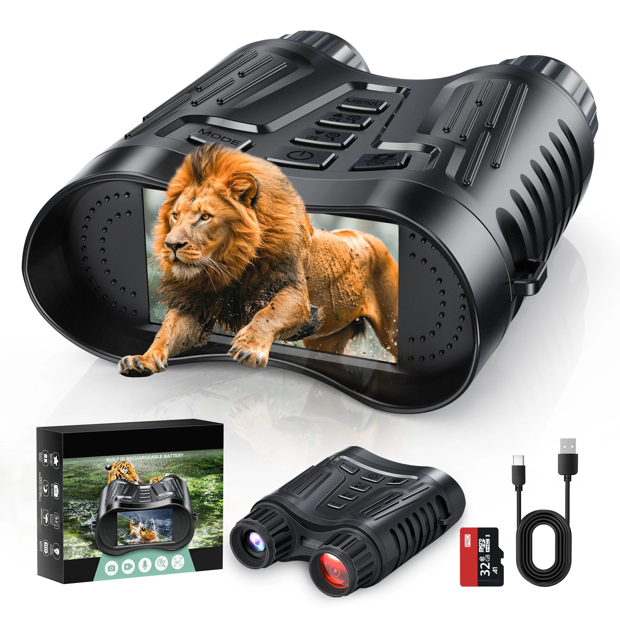 20x50 Binoculars for Adults - Waterproof IPX6 with BAK4 Prism