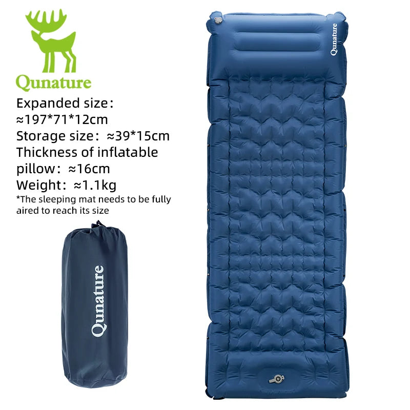 Qunature Local Shipping Camping Inflatable Mattress Sleeping Pad Ultralight.