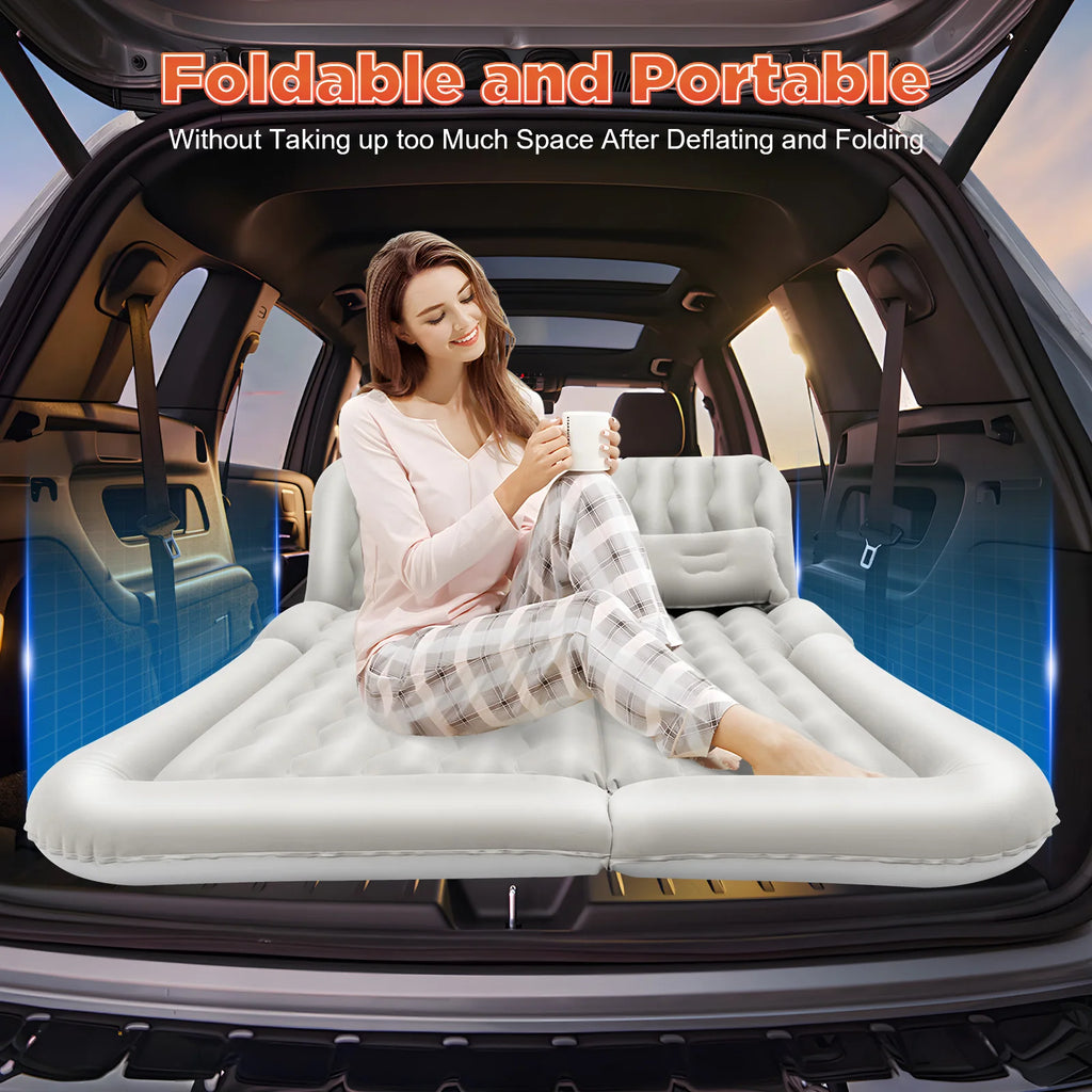 SUV Air Mattress w/ Air Pump, Inflatable Car Mattress for Trunk.