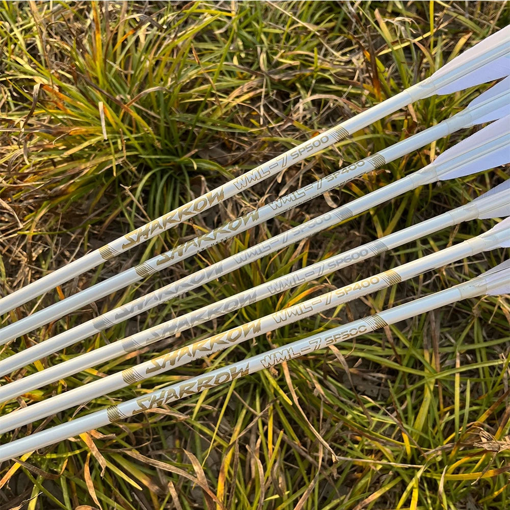 6pcs 32inch Archery Pure Carbon Arrow Spine 500 Shaft +/- 0.003.