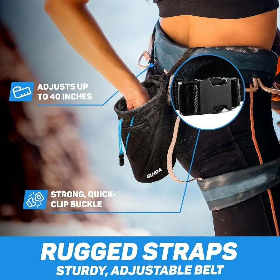Rock Climbing Chalk Bag - Ideal for Bouldering and Wall Climbing