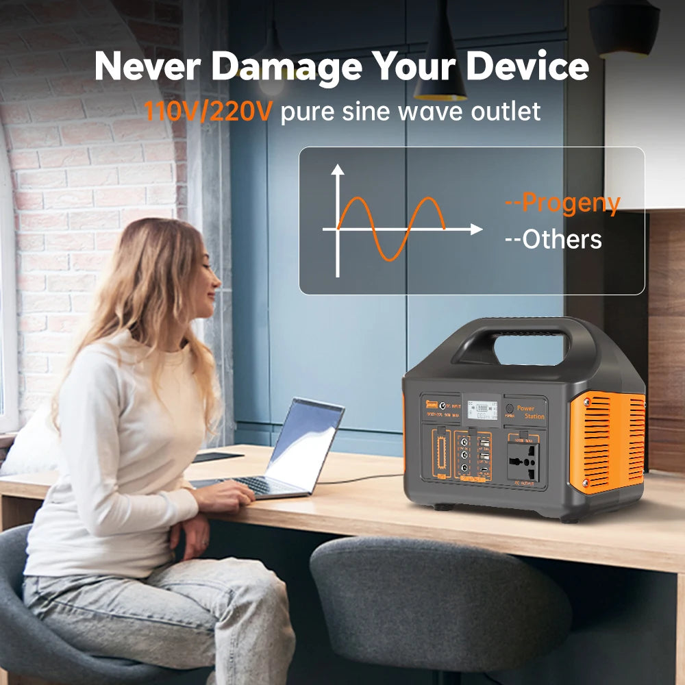 GaiaRay Portable Power Station 300W 500W 256Wh LiFePO4 Battery Outdoor.