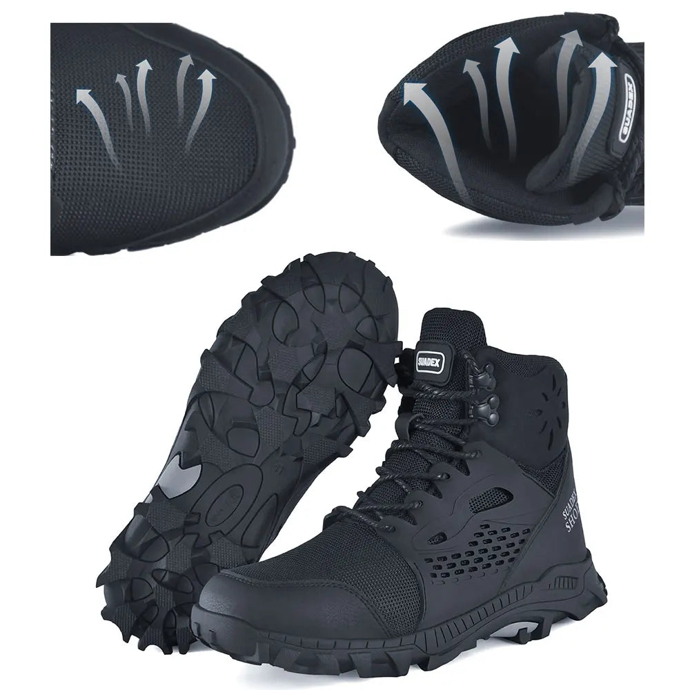SUADEX S1 Safety Boots Men Work Shoes Anti-Smashing Steel Toe Work Safety Shoes Male.