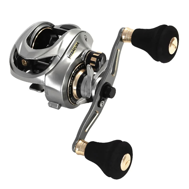 Seasir Megacuda Baitcasting Reel Drag 15KG Deep Spool 6.5:1 Aluminum Frame Carbon Side Double.