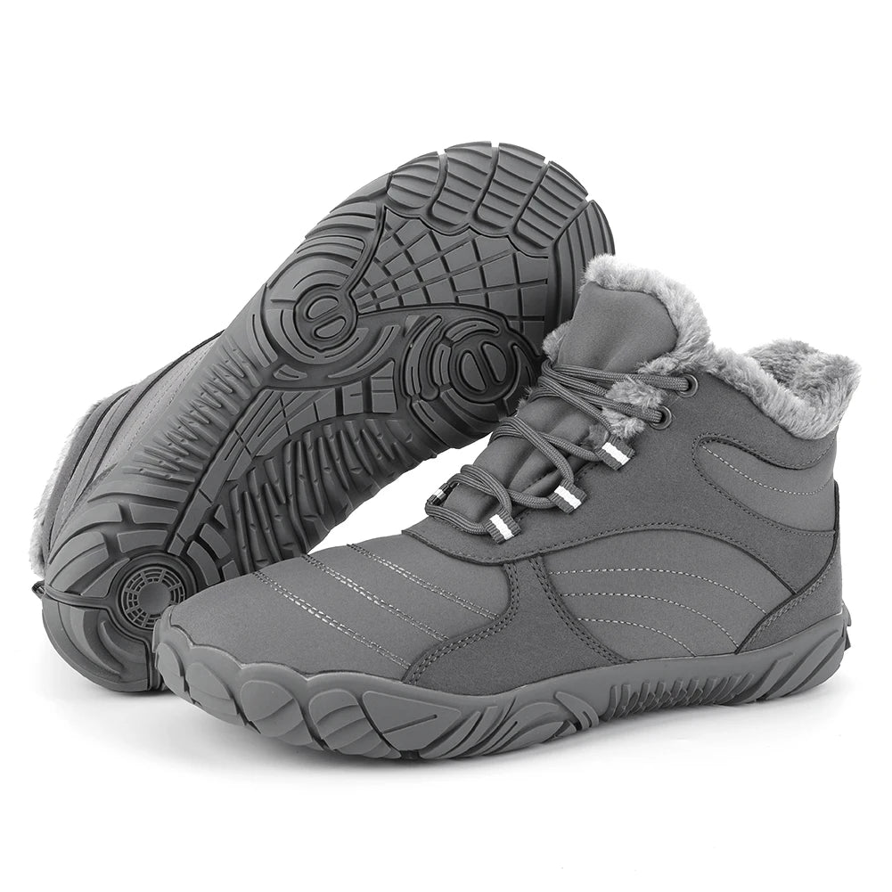 Winter Plush Boots Wide Toe Box Barefoot Shoes Non Slip Outdoor.